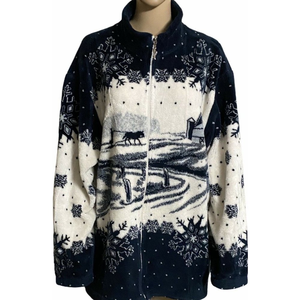 Arts Unlimited Sportwear Sweater Jacket Size XL Bl